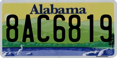 AL license plate 8AC6819