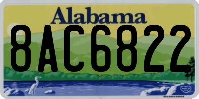 AL license plate 8AC6822
