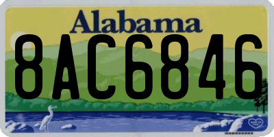 AL license plate 8AC6846
