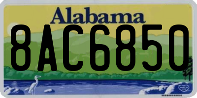 AL license plate 8AC6850