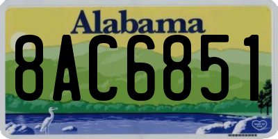 AL license plate 8AC6851