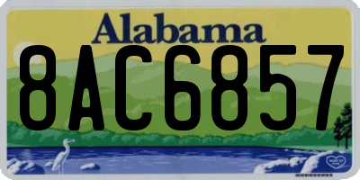 AL license plate 8AC6857