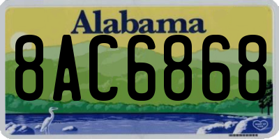 AL license plate 8AC6868