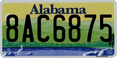 AL license plate 8AC6875