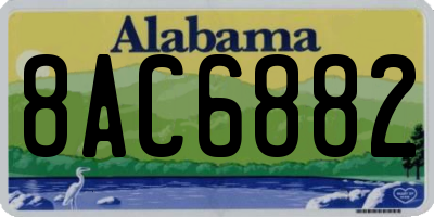 AL license plate 8AC6882