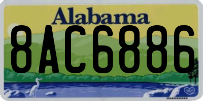AL license plate 8AC6886