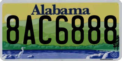 AL license plate 8AC6888