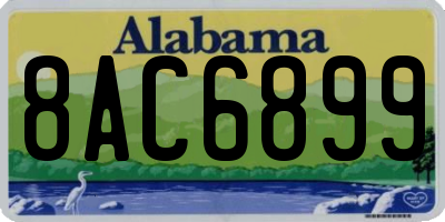 AL license plate 8AC6899
