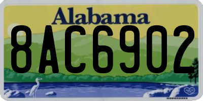 AL license plate 8AC6902