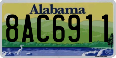 AL license plate 8AC6911