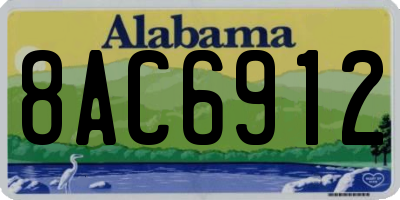 AL license plate 8AC6912