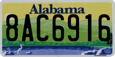 AL license plate 8AC6916
