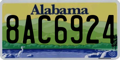 AL license plate 8AC6924