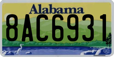 AL license plate 8AC6931