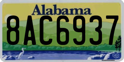 AL license plate 8AC6937