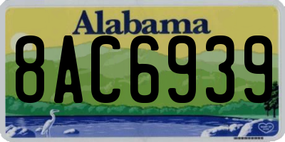 AL license plate 8AC6939