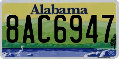 AL license plate 8AC6947