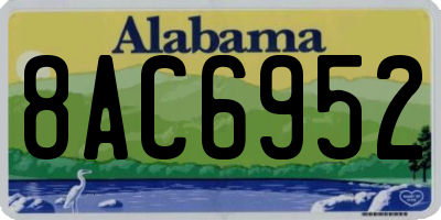 AL license plate 8AC6952