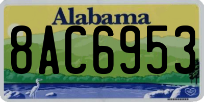 AL license plate 8AC6953