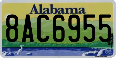 AL license plate 8AC6955