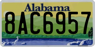 AL license plate 8AC6957