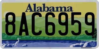 AL license plate 8AC6959