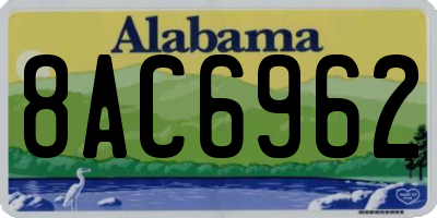 AL license plate 8AC6962