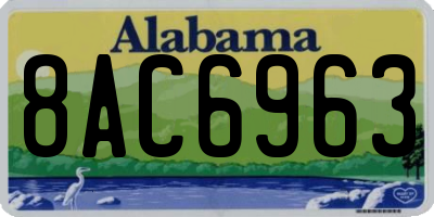 AL license plate 8AC6963