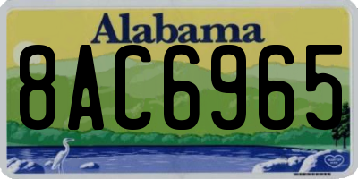 AL license plate 8AC6965