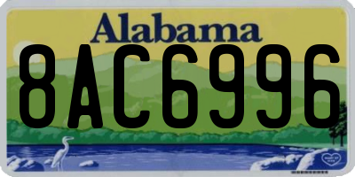 AL license plate 8AC6996