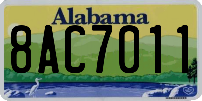 AL license plate 8AC7011