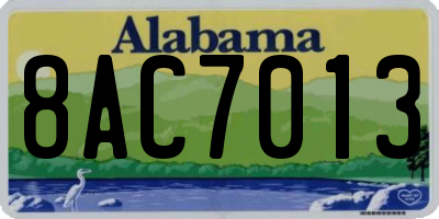AL license plate 8AC7013