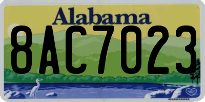 AL license plate 8AC7023