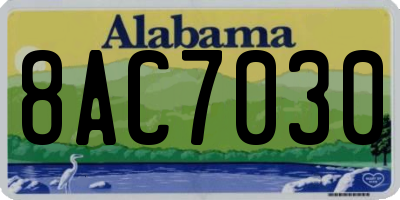 AL license plate 8AC7030