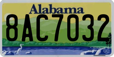 AL license plate 8AC7032