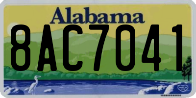 AL license plate 8AC7041