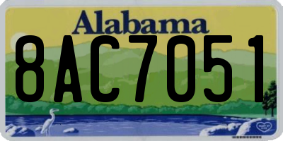 AL license plate 8AC7051