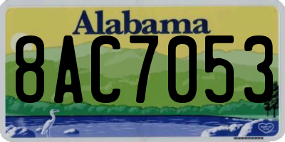 AL license plate 8AC7053