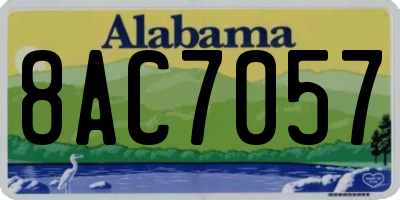 AL license plate 8AC7057