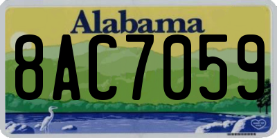 AL license plate 8AC7059