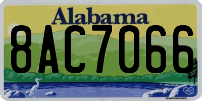 AL license plate 8AC7066