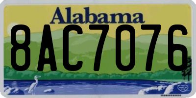 AL license plate 8AC7076