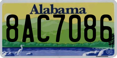 AL license plate 8AC7086