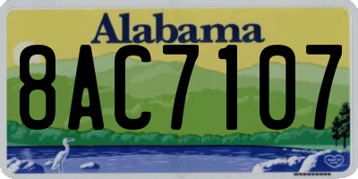 AL license plate 8AC7107