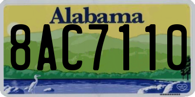 AL license plate 8AC7110