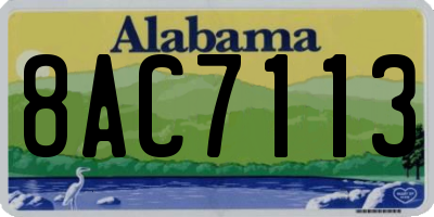 AL license plate 8AC7113
