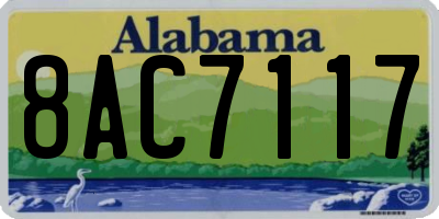 AL license plate 8AC7117