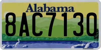 AL license plate 8AC7130