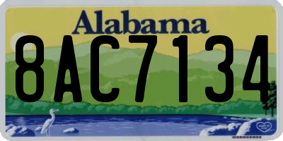 AL license plate 8AC7134