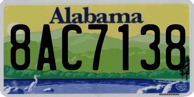 AL license plate 8AC7138